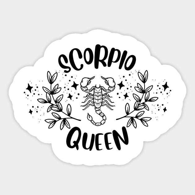 Scorpio Queen Sticker by teresawingarts